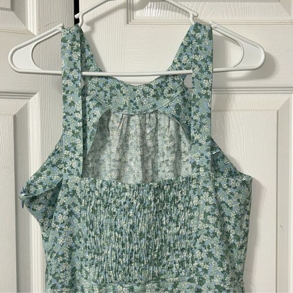 Zara Floral Print Linen Blend Jumpsuit(Size Medium) - Picture 6 of 11